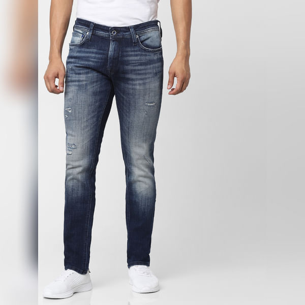 BESTSELLER CLOTHING Dark Blue Mid Rise Liam Skinny Fit Distressed Jeans
BESTSELLER CLOTHING Dark Blue Mid Rise Liam Skinny Fit Distressed Jeans