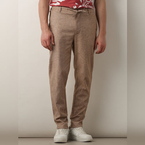 

SELECTED HOMME Brown Mid Rise Casual Pants