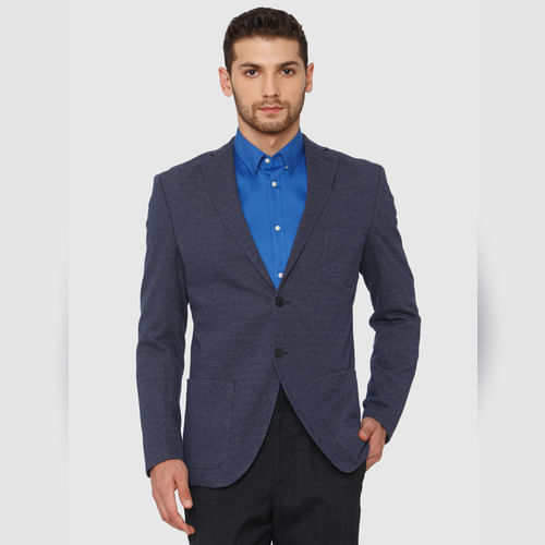 Navy Blue Double Button Blazer