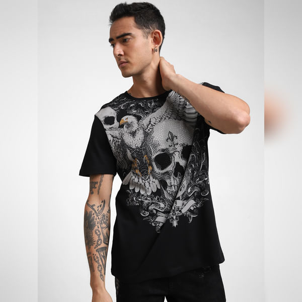BESTSELLER CLOTHING UNMATCHED by JACK&JONES Black Embellished Graphic Print T-shirt
BESTSELLER CLOTHING UNMATCHED by JACK&JONES Black Embellished Graphic Print T-shirt