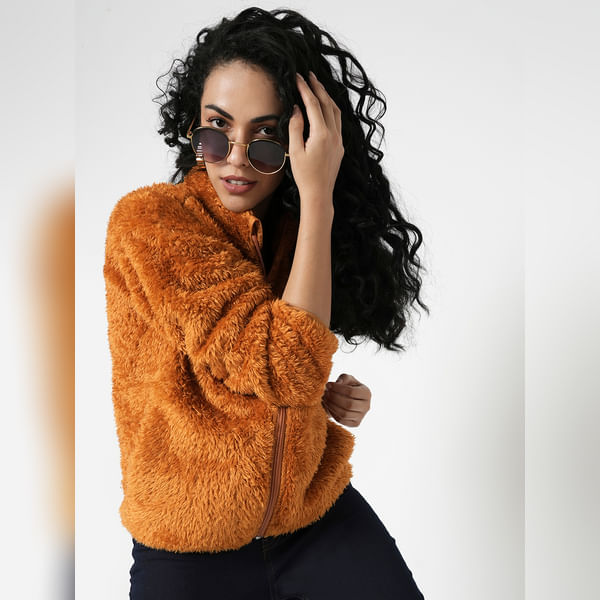 VERO MODA Women i.scenery BY VERO MODA Brown Sherpa Zip-Up Jacket, Full Sleeves, Turtle Neck
VERO MODA Women i.scenery BY VERO MODA Brown Sherpa Zip-Up Jacket, Full Sleeves, Turtle Neck