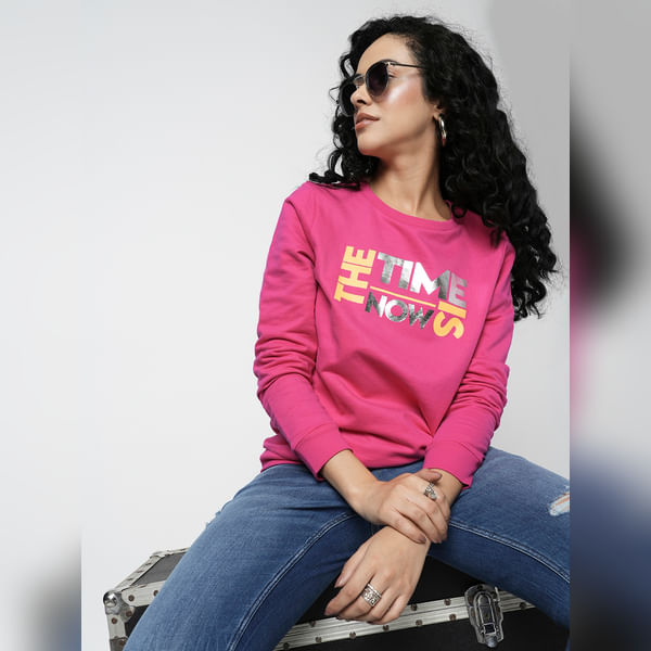 VERO MODA Women i.scenery BY VERO MODA Pink Printed Sweatshirt, Full Sleeves, Round Neck
VERO MODA Women i.scenery BY VERO MODA Pink Printed Sweatshirt, Full Sleeves, Round Neck