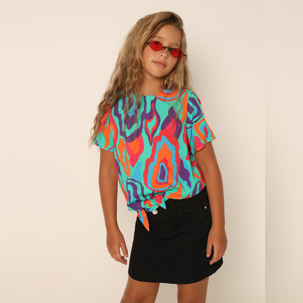 VERO MODA Girls Girls Green Printed Front Tie-up Top, Short Sleeves, Round Neck
VERO MODA Girls Girls Green Printed Front Tie-up Top, Short Sleeves, Round Neck
