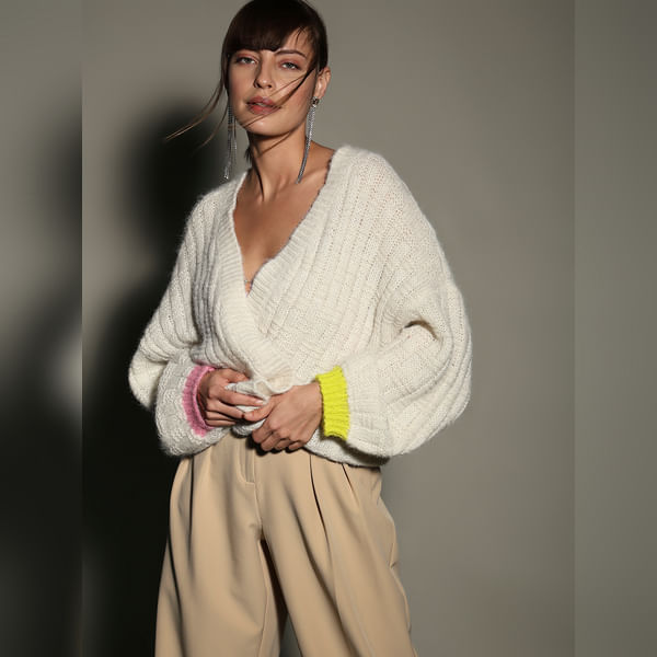 VERO MODA Women Off-White Front Open Cardigan, Long Sleeves, Front Open
VERO MODA Women Off-White Front Open Cardigan, Long Sleeves, Front Open