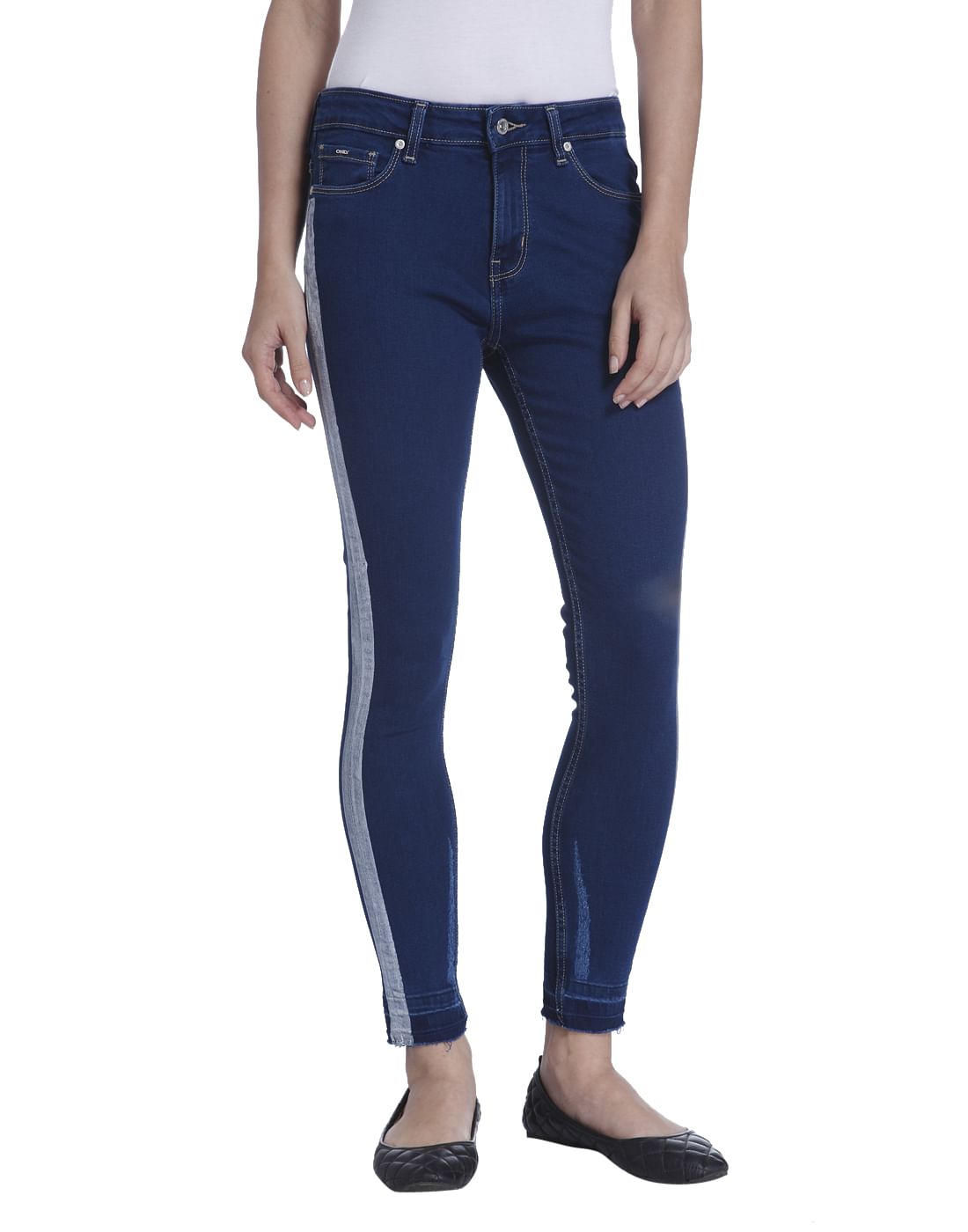 blue ankle length jeans