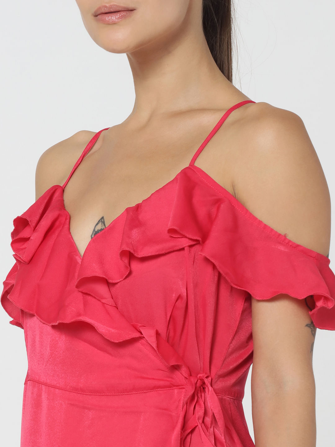 silk red maxi dress