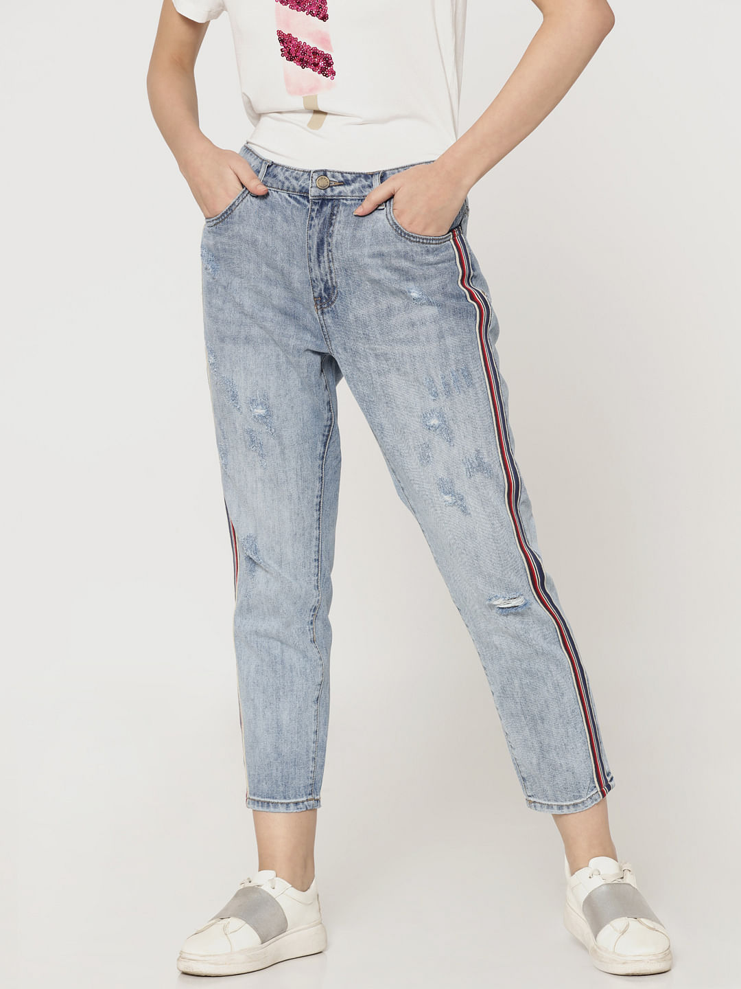 high waist boyfriend jeans online india