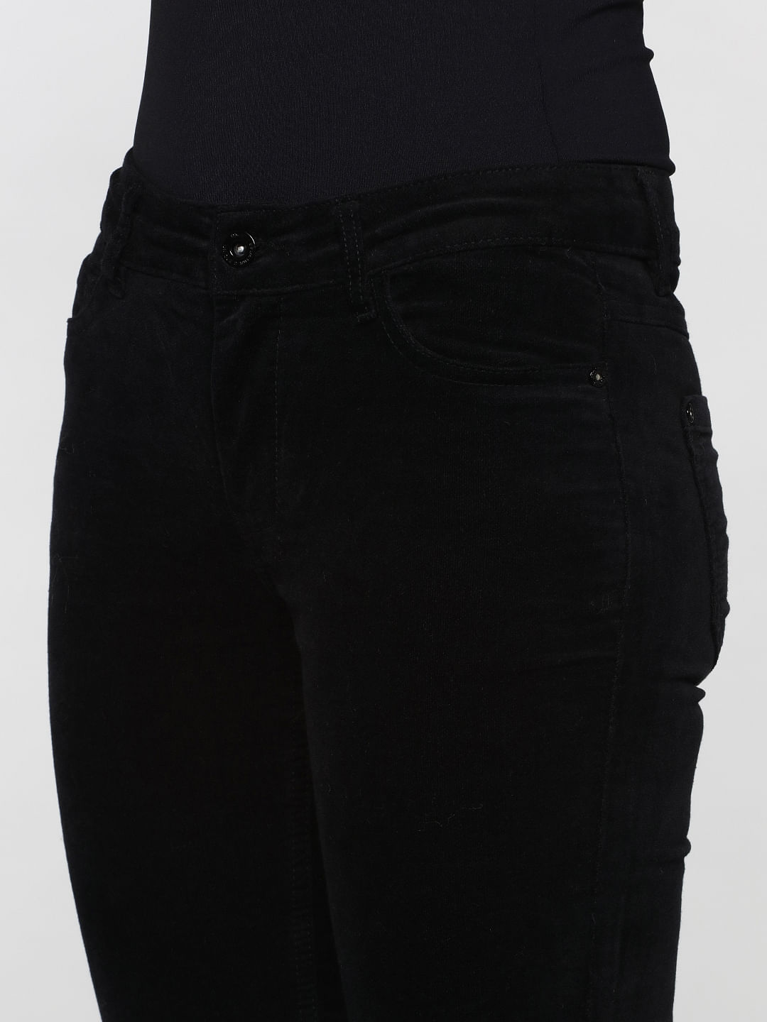 black velvet skinny jeans womens