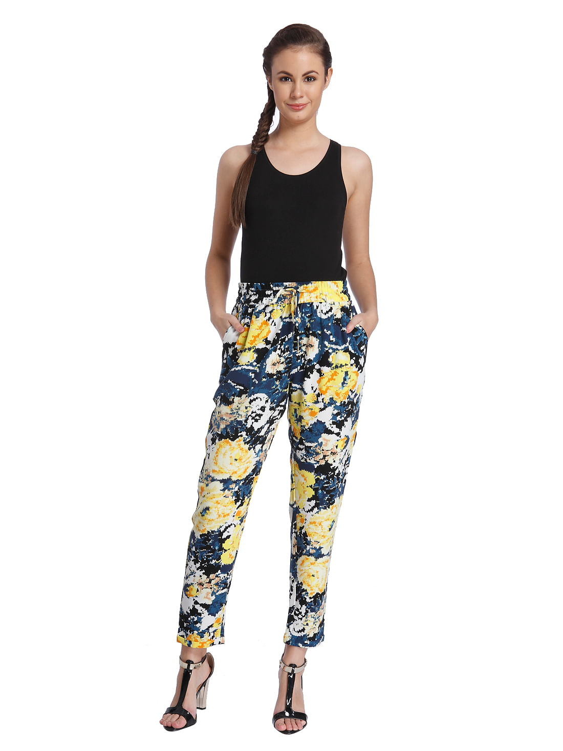 printed casual pants