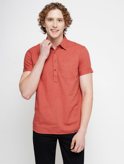 PRODUKT by JACK&JONES Red Short Sleeves Shirt