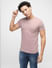 PRODUKT by JACK&JONES Pink Cotton Crew Neck T-shirt_411554+3