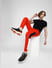 PRODUKT by JACK&JONES Red Mid Rise Cotton Trackpants_411635+1