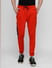 PRODUKT by JACK&JONES Red Mid Rise Cotton Trackpants_411635+2