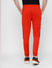 PRODUKT by JACK&JONES Red Mid Rise Cotton Trackpants_411635+4