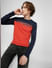 PRODUKT by JACK&JONES Red Colourblocked Full Sleeves T-shirt