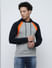PRODUKT by JACK&JONES Grey Colourblocked Hooded Sweatshirt_411653+2