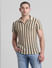 Green Striped Knitted Polo_413768+2