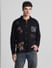 Black Embroidered Oversized Full Sleeves Shirt_415393+2