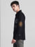 Black Embroidered Oversized Full Sleeves Shirt_415393+3