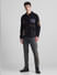 Black Embroidered Oversized Full Sleeves Shirt_415393+7