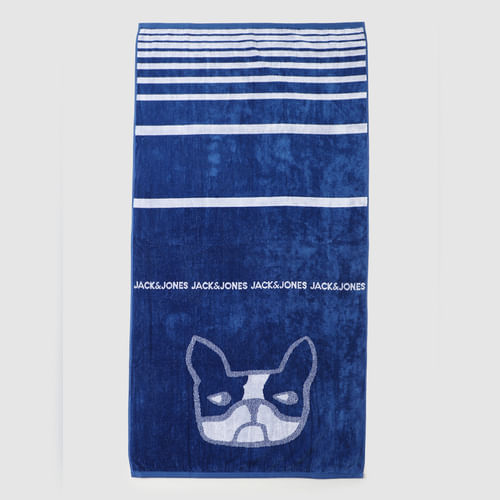 JACK&JONES Dark Blue Logo Print Towel