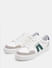 White Colourblocked Lace Up Sneakers_415854+6