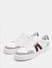White Colourblocked Lace Up Sneakers_415855+6