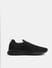 Black Knitted Slip On Sneakers_415458+2