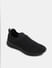 Black Knitted Slip On Sneakers_415458+4