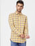 Yellow Check Full Sleeves Shirt_388024+2