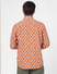 Orange Floral Full Sleeves Shirt_388453+4
