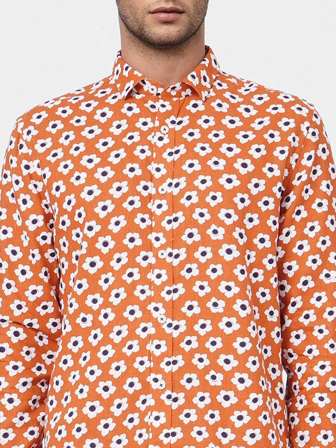 Orange and white polka cheap dot shirt