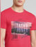 Pink Graphic Print Crew Neck T-shirt_394556+5
