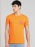 Orange Crew Neck T-shirt_393102+2