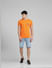 Orange Crew Neck T-shirt_393102+6