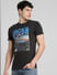 Black Graphic Print Crew Neck T-shirt_393741+2