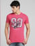 Pink Graphic Print Crew Neck T-shirt_392690+2