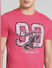 Pink Graphic Print Crew Neck T-shirt_392690+5