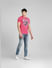 Pink Graphic Print Crew Neck T-shirt_392690+6