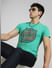 Green Graphic Print Crew Neck T-shirt_393753+1