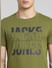 Green Graphic Print Crew Neck T-shirt_393775+5