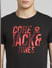 Black Graphic Print Crew Neck T-shirt_393777+5
