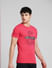 Pink Graphic Print Crew Neck T-shirt_393780+3
