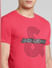 Pink Graphic Print Crew Neck T-shirt_393780+5