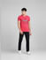 Pink Graphic Print Crew Neck T-shirt_393780+6