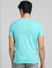 Turquoise Graphic Print Crew Neck T-shirt_393784+4