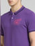 Purple Polo Neck T-shirt_395584+5