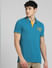Blue Polo Neck T-shirt_395585+2