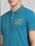 Blue Polo Neck T-shirt_395585+5