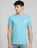 Light Blue Crew Neck T-shirt_393800+2